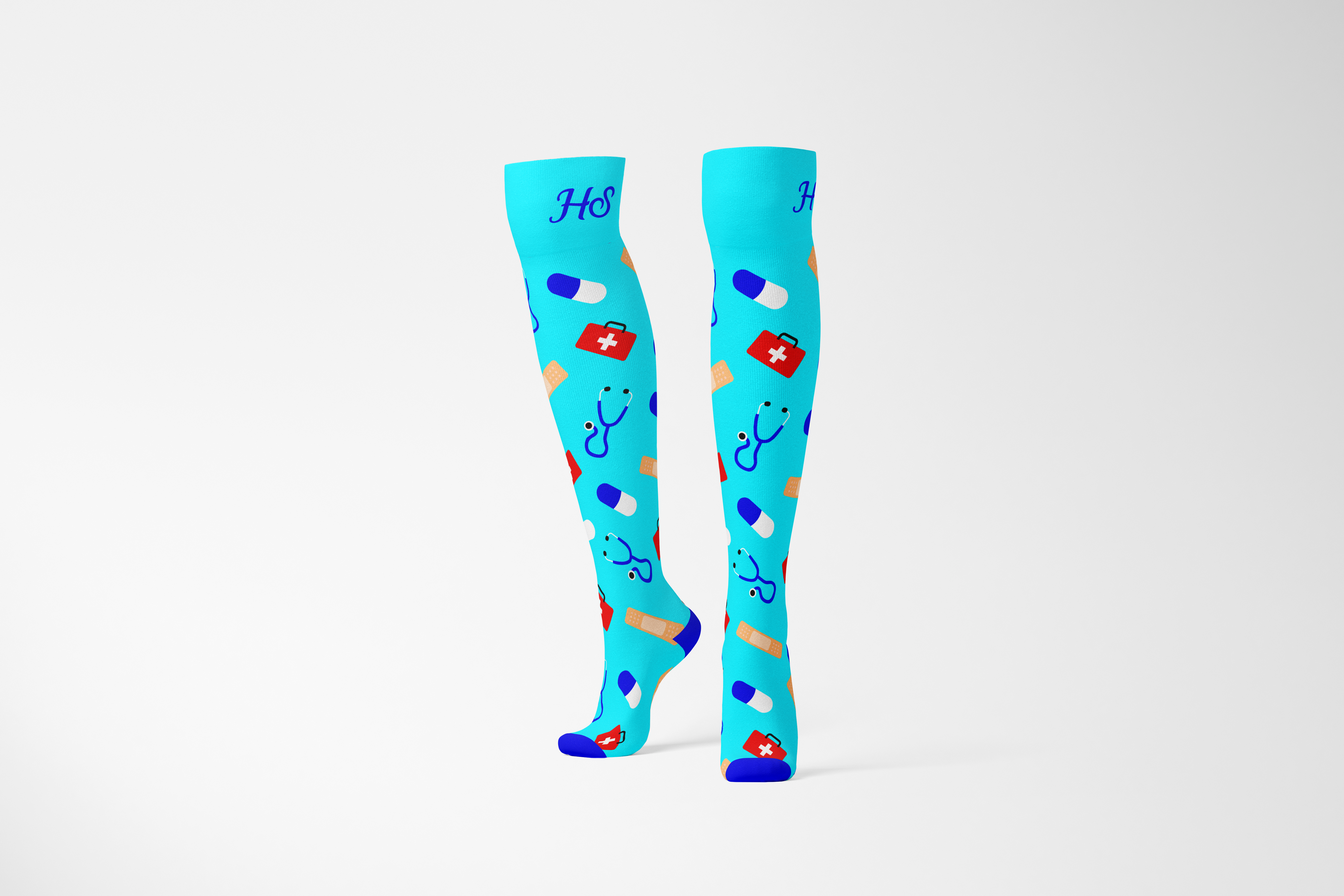 Compression Socks Nurse – Blue Edition
