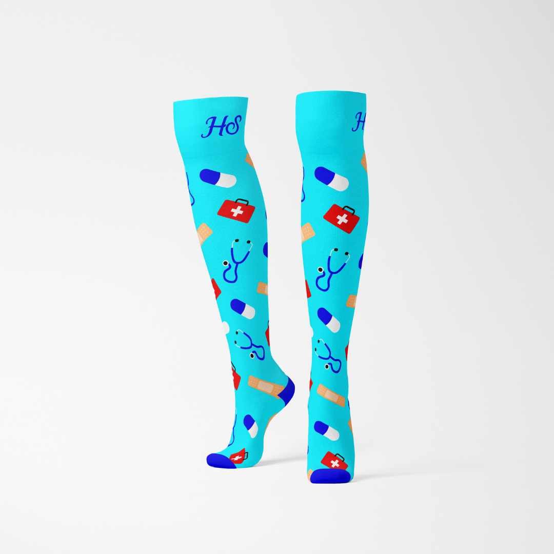Compression Socks Nurse – Blue Edition