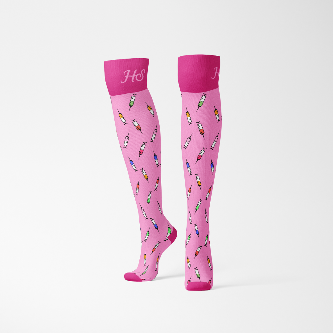 Compression Socks Syringe – Pink Edition