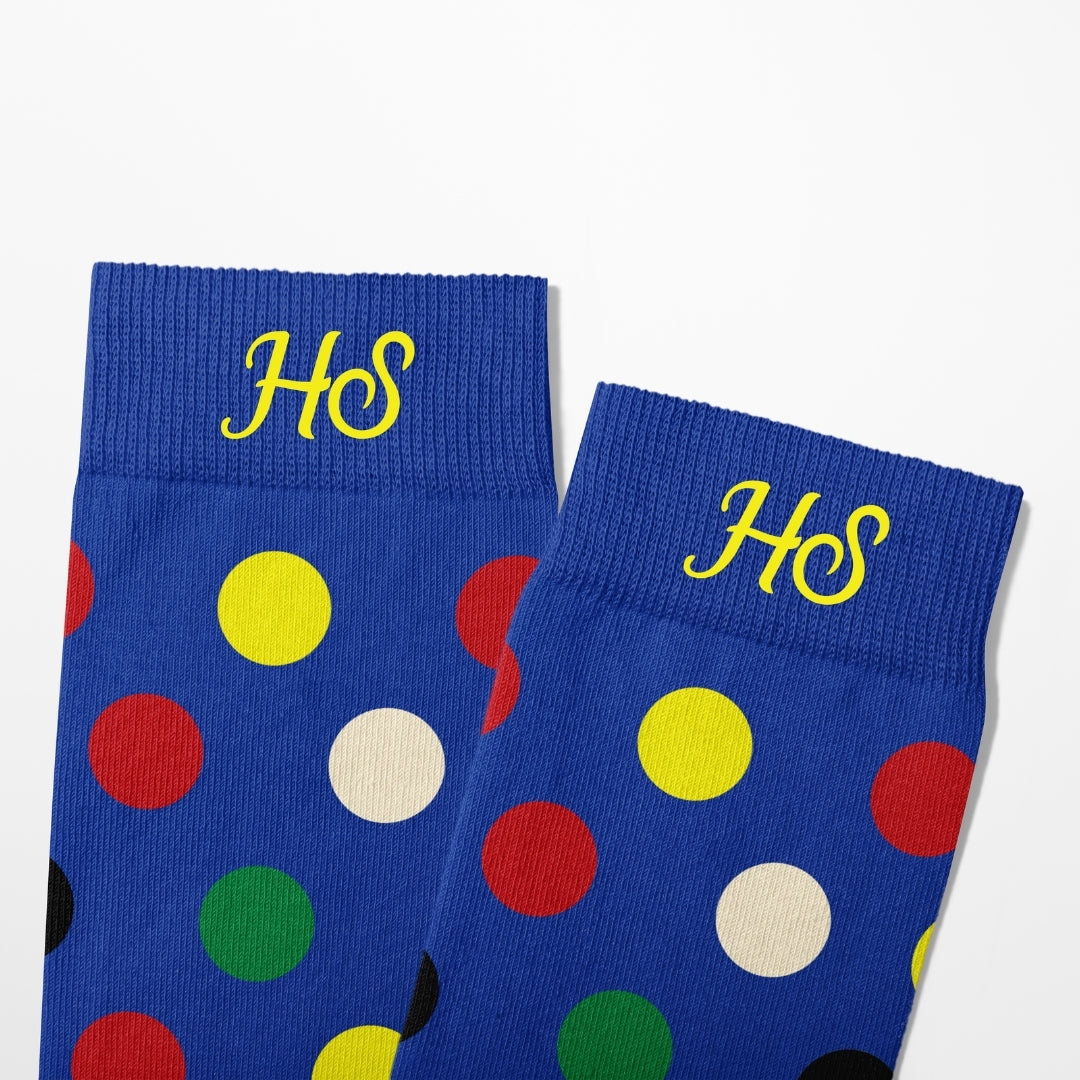 ECG Dot Socks – Blue Edition