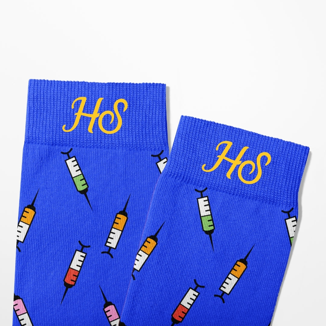 Syringe Socks – Blue Edition