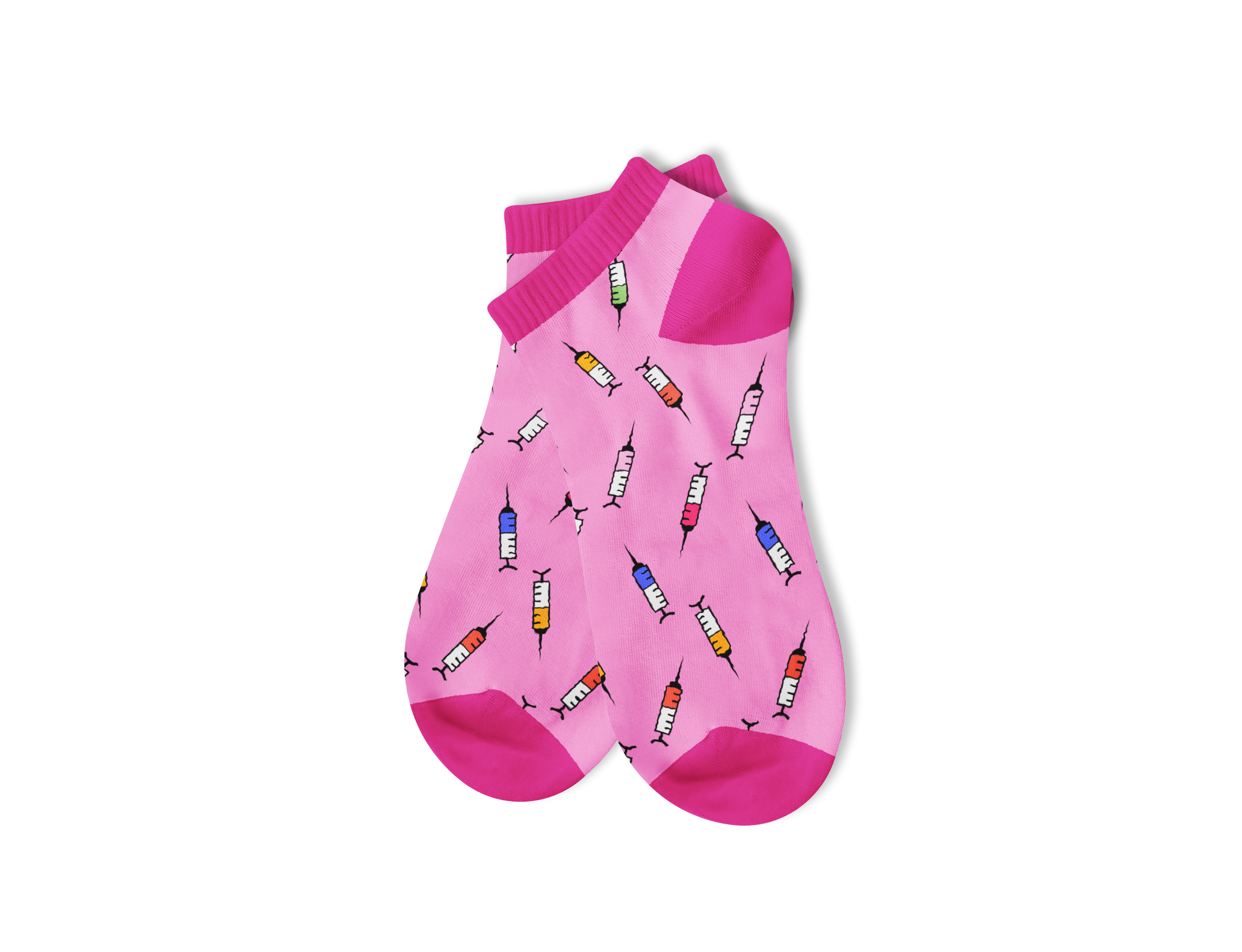 Syringe Ankle Socks – Pink Edition