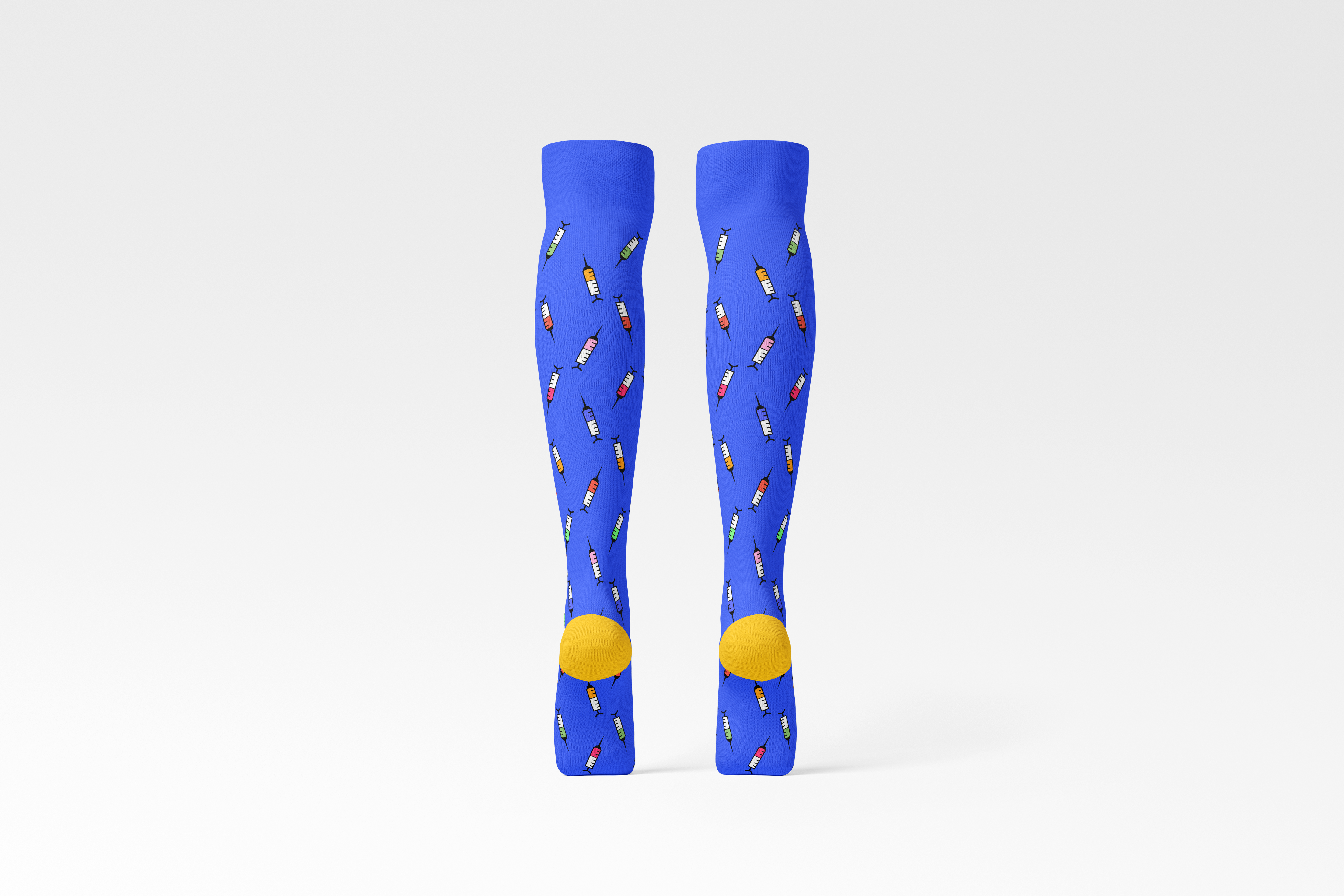 Compression Syringe Socks - Blue Edition